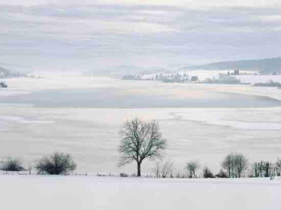 La Parenthese Vue Lac Les Grangettes Esterno foto
